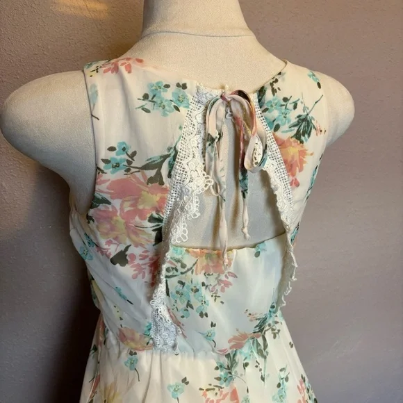#0086 Lily Rose Sleeveless Floral Dress, size S - Picture 3 of 4